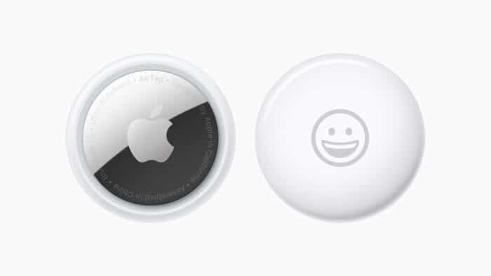 Pictures of Apple AirTag with Personalized Smiling Emoji