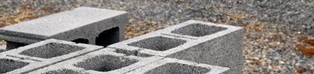 concrete bricks stacked