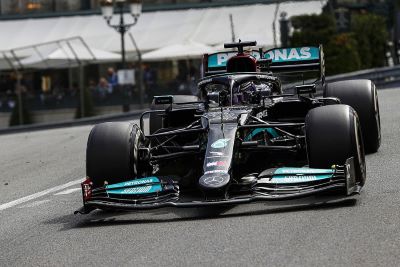Formula 1 car on the track 