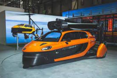 The amazing orange and black flying cars 