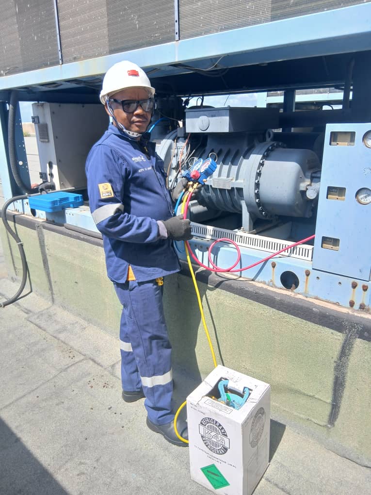 Bernard Ipotseng on site