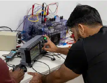Engineering student on the EIT campus