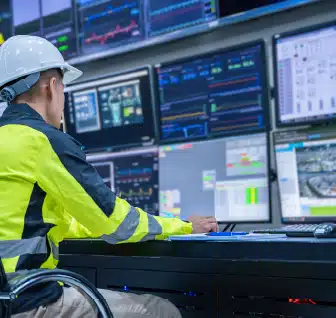 engineer monitoring processes